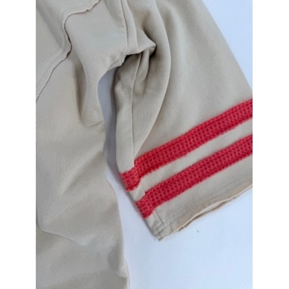 Easel Heart Patch Top Cream Red Graphic Tee Boho Cute S - Picture 12 of 16